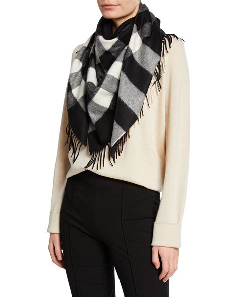 burberry half mega check cashmere bandana scarf|The Burberry Scarf .